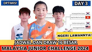 NGERI JADWAL 16 MALAYSIA JUNIOR CHALLENGE 2024HADAPI UNGGULAN 1 paris2024 [upl. by Ellett]