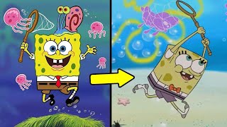 8 APARICIONES de BOB ESPONJA en las CARICATURAS Referencias Cameos [upl. by Eittak937]