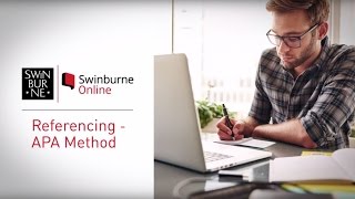 APA Referencing Guide  How To Reference  Swinburne Online [upl. by Eedolem20]