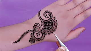 New stylish back hand mehndi design  Eid mehndi design  mehndi ka design  mehndi design  mehndi [upl. by Drahsir]