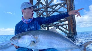 GIANT Amberjack Fishing amp Spearfishing off South Padre Island Texas [upl. by Adaminah]