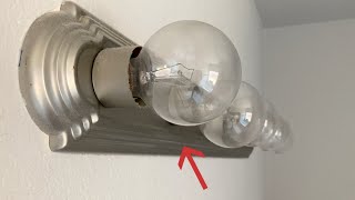 How to Replace a Bathroom Vanity Light Fixture [upl. by Eanaj]