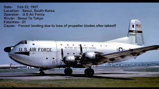 The 11 Deadliest Crashes of The Douglas C124 Globemaster II [upl. by Boelter]