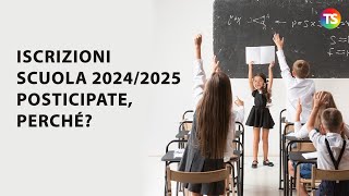 Iscrizioni scuola 20242025 posticipate rispetto al passato perché Quali conseguenze [upl. by Adis]