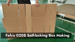 Aopack Box Maker New Box Style  Fefco 0208 Selflocking Box No Gluing NeededBoxMakingMachine [upl. by Linetta205]