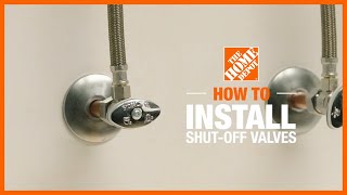 How to Install Shutoff Valves  The Home Depot Plumbing Tips [upl. by Bulley249]