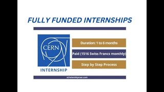 HOW TO FILL CERN INTERNSHIP APPLICATION FORM [upl. by Akener]