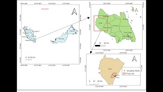 Create study area map using QGIS Detailed step by step methods [upl. by Anavahs]