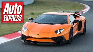 740bhp Lamborghini Aventador SV tested on track [upl. by Otsirave]