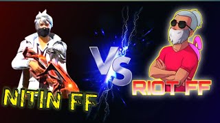 Nitin FF vs riot ff 💀 custom 1vs2 😨 challenge match free fire max video freefire riotff nitinff [upl. by Ltsyrk]