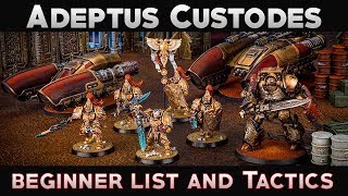 Adeptus Custodes 2K Point Beginner Competitive List and Tactics Warhammer 8th edition 2019 [upl. by Frants]