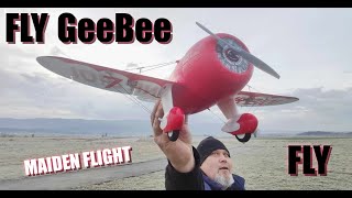 UMX Gee Bee R2 BNF Basic with AS3X and SAFE Select MAIDEN FLIGHT [upl. by Hasen]