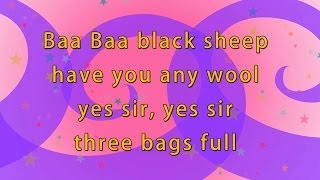 Karaoke Rhymes  Baa Baa Black Sheep [upl. by Anyal853]