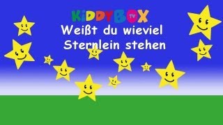 Weißt du wieviel Sternlein stehen  Kinderlieder zum Mitsingen  KIDDYBOX TV [upl. by Hindu]