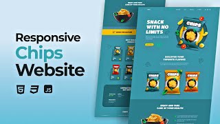 Responsive Chips Website Design Using HTML CSS And JavaScript [upl. by Aisac]