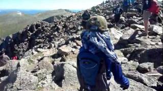 Mt Bierstadt 72311  The Final Scramble to the Summit 14060 ft [upl. by Eillah]