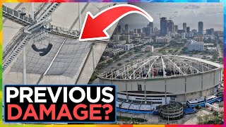 Tropicana Field roof damaged BEFORE Hurricane Milton [upl. by Tnomel]