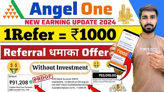 Angel one refer and earn  How to refer angel one  Angel one referral code  Demat refer and earn [upl. by Mehcanem]