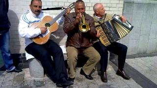 Accordion Trumpet amp Guitar Trio Performance  Edgbaston Street Birmingham [upl. by Suolhcin]