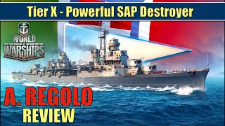 Attilio Regolo Review  Powerful SAP Destroyer worldofwarships attilioregolo [upl. by Baun]