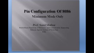 Lecture4 Microprocessor 8086 Pin Configuration minimum mode [upl. by Annauj64]