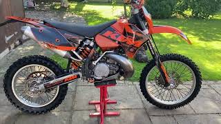 2005 KTM exc 250 2 stroke enduro Tidy example [upl. by Dnamron970]