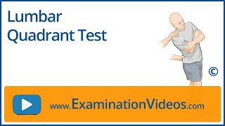 Lumbar Quadrant Test Kemps Test [upl. by Yllod418]