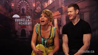 Hilarious Umbrella Academys Emmy RaverLampman and Tom Hopper talk about relationships [upl. by Enomis]