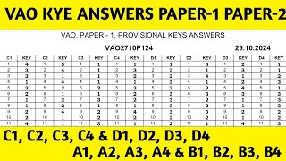 VAO KYE ANSWERS PAPER1 PAPER2  C1C2C3C4D1D2D3D4A1A2A3A4B1B2B3B4  VILLAGE ACCOUNT [upl. by Koeppel]