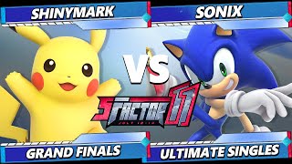 S Factor 11 GRAND FINALS  ShinyMark Pikachu Vs Sonix Sonic Smash Ultimate  SSBU [upl. by Ellevel]