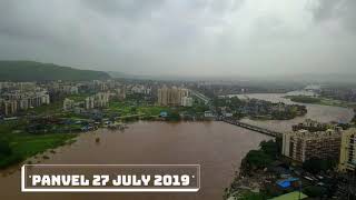 Salman khan farmhouse near Drone view Panvel Rains  27th July 2019  Kalundre River [upl. by Denni]