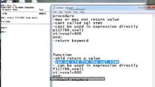 PLSQL Difference between Functions amp Procedures [upl. by Castle]