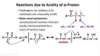 Reactions Due to Acidic Alpha Proton │ Aldehydes amp Ketones │ Organic Chemistry [upl. by Ainalem]