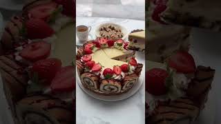 swiss roll cake😋🍰🥰cake shortsfeed shortvideo viralvideo shorts [upl. by Alyar]