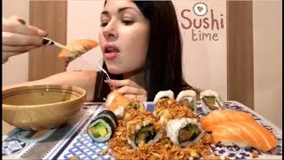 ASMR SUSHI  EATING Sounds Pt2 [upl. by Trub]