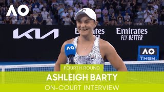 Ashleigh Barty OnCourt Interview 4R  Australian Open 2022 [upl. by Larimor]