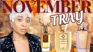 NOVEMBER FRAGRANCE TRAY  FRAGRANCES I HAVE BEEN WEARING SO FAR [upl. by Salangia]