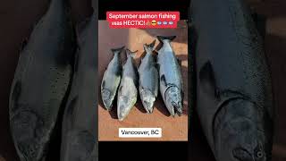 Spectacular September Salmon Fishing in Vancouver Canada👍🏾🐟🐟🐟😎 [upl. by Tecla]