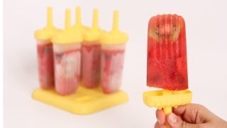 Homemade Fresh Fruit Popsicles Recipe Laura Vitale  Laura in the Kitchen Episode 618 [upl. by Ahsart]