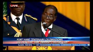 Robert Mugabes Fort Hare centenary celebration speech [upl. by Demmy]