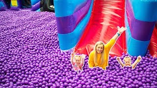 Indoor Playground for kids Fun with Gaby and Alex [upl. by Airual374]