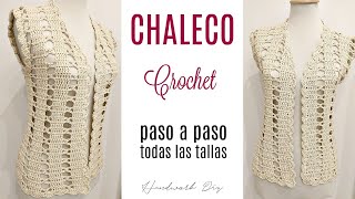 Cómo tejer chaleco a crochet fácil paso a paso y en todas las tallas [upl. by Ardelia]