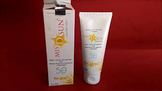 Hindi Review of Mis D Sun Sunscreen  ClickOncarecom [upl. by Maller]