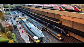 A OO gauge massive running session with analogue DC controllers [upl. by Ruckman]