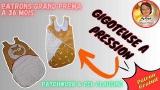 DIY 47  FAIRE UNE GIGOTEUSE A PRESSION JUSQUE 36 MOIS COUTUREFACILE tuto diy [upl. by Otecina]