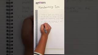 Handwriting tips for people living with Parkinsons [upl. by Eilrak284]