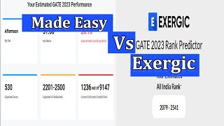 MADE EASY vs EXERGIC RANK PREDICTOR 2023 WHICH IS BEST FOR GATE 2023 BEST RANK PREDICTOR IITK [upl. by Enileuqaj44]