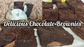 Chocolate Brownie Recipe  Easy Tutorial Kids Favourite Delicious Chocolate Moist Brownies [upl. by Aillil]