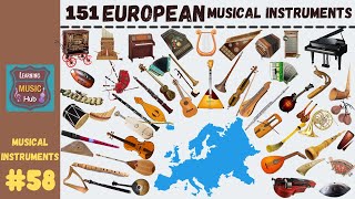 151 POPULAR EUROPEAN MUSICAL INSTRUMENTS  LESSON 58  LEARNING MUSIC HUB [upl. by Alma]