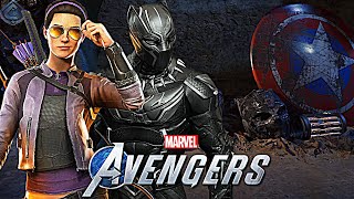 Marvels Avengers Game  HUGE Black Panther Tease Hawkeye DLC Trailer and Kate Bishop Gameplay [upl. by Siloam]